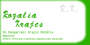 rozalia krajcs business card